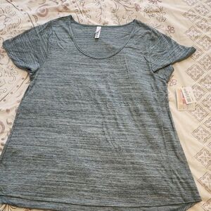 LuLaRoe Heatherd BLUE Relaxed Fit T-Shirt